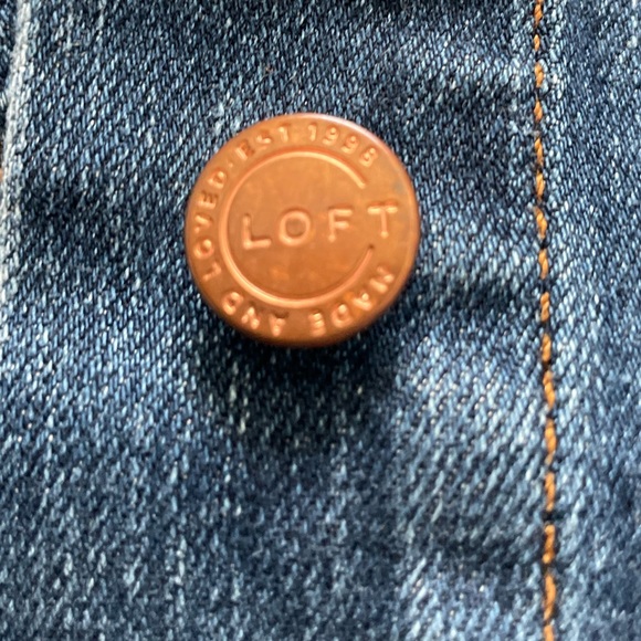 Medium wash jean jacket from loft like new - Picture 9 of 11
